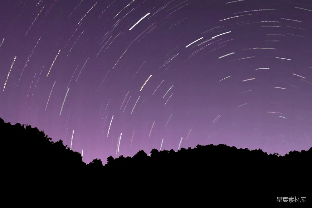 高清摄影 夜空 星轨 天文 自然风光 宁静 星轨下的夜空