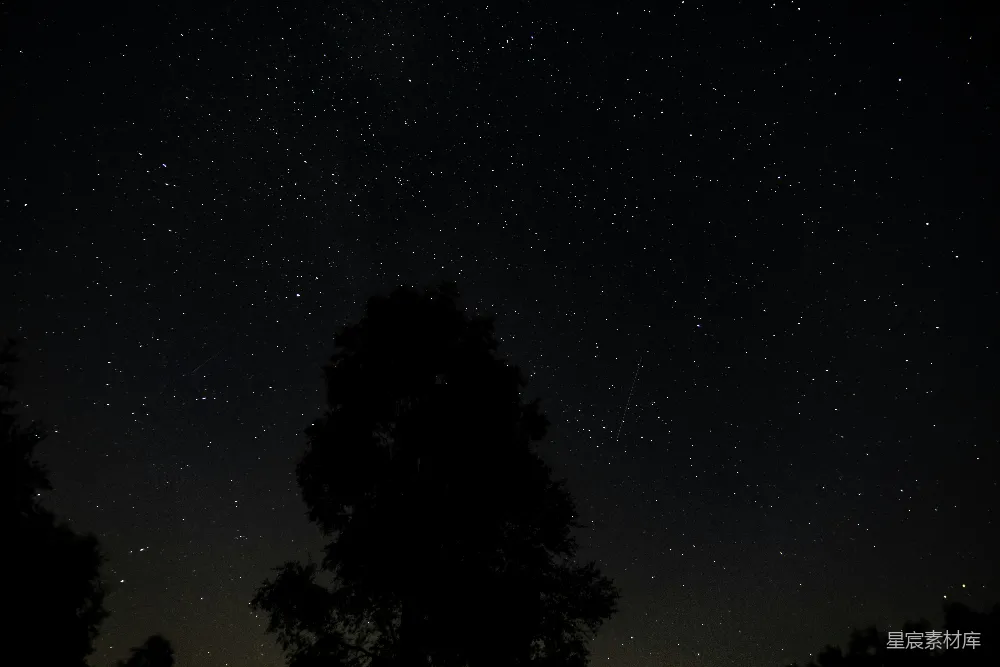 高清摄影 星空 自然 宁静 剪影 夜晚 夜晚星空与剪影