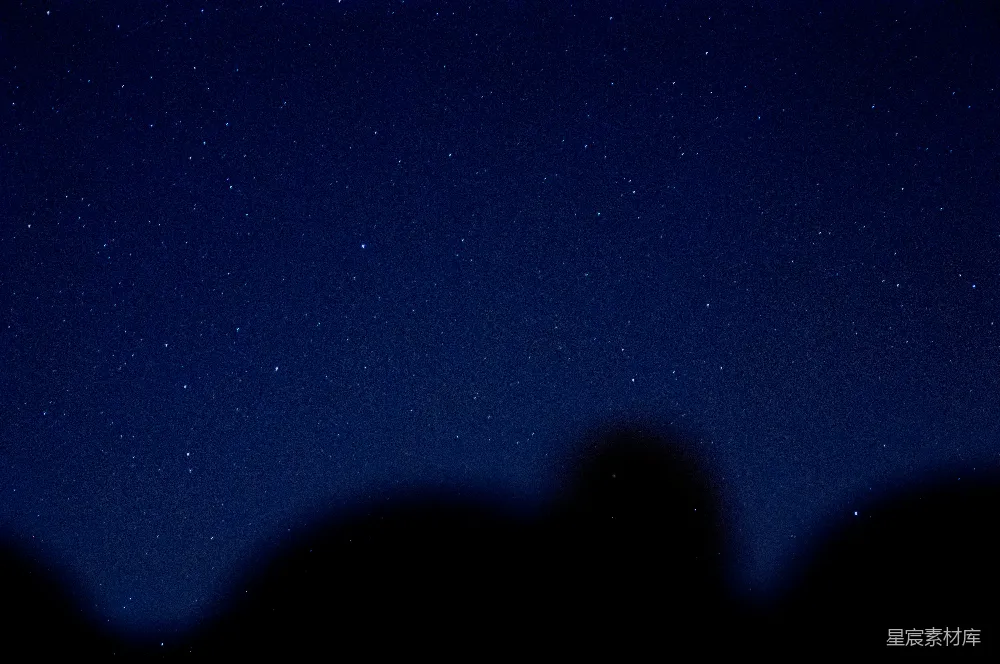 高清摄影 夜晚 星空 剪影 宁静 自然 星空下的剪影