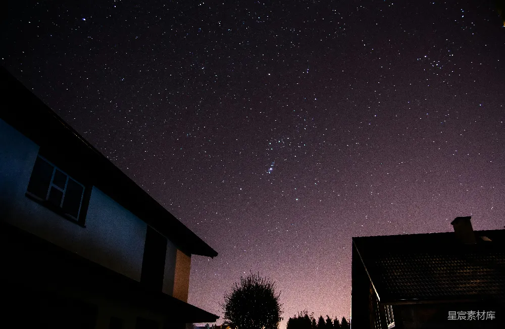 高清摄影 星空 夜景 乡村 宁静 自然 星空下的宁静小屋
