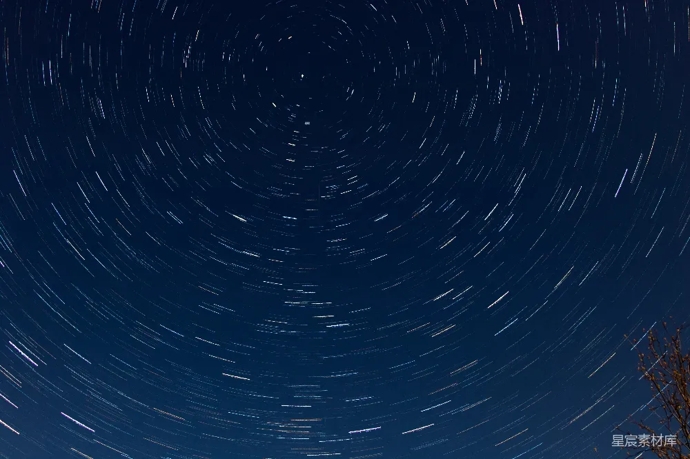 高清摄影 星空 星轨 夜景 天文 自然 星轨旋转的夜空