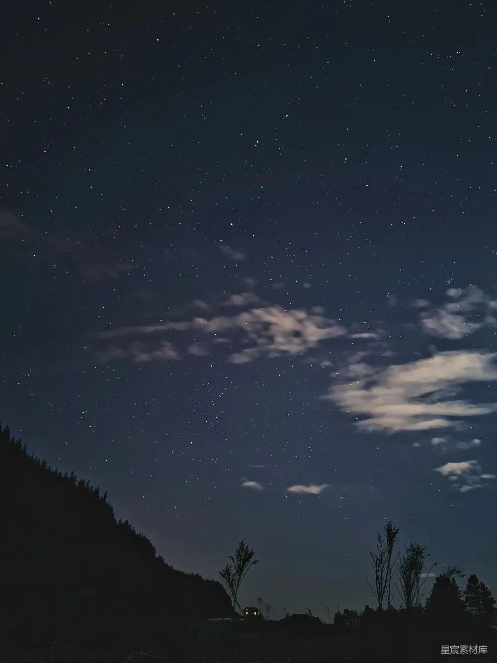 高清摄影 夜空 星星 宁静 自然 户外 星空中宁静的夜晚