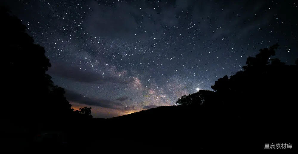 高清摄影 夜景 星空 自然 宁静 风景 夜空下的银河