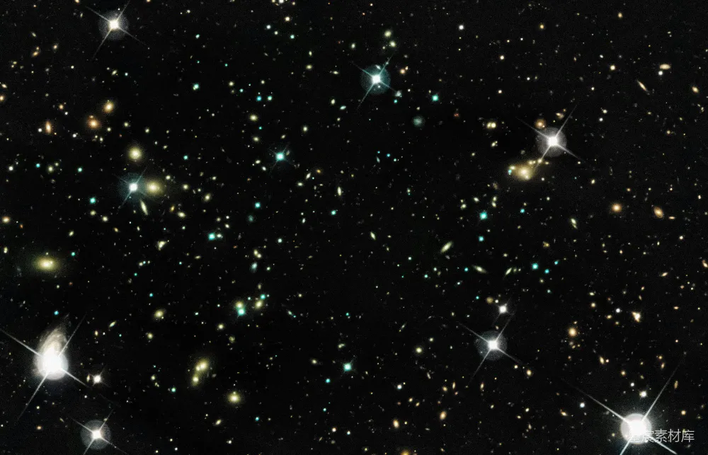 高清摄影 宇宙 星系 深空 天文学 宇宙学 宇宙深处的星系群