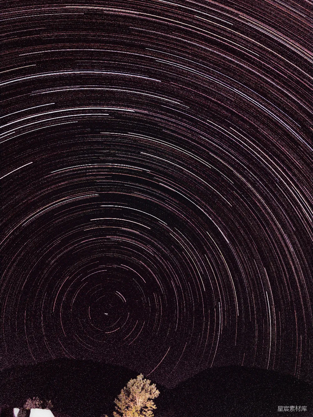 高清摄影 星轨 夜空 旋转 天文 自然 星轨的旋转之美
