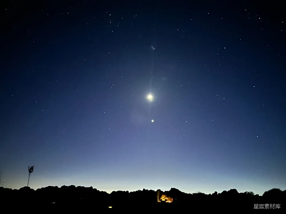 高清摄影 夜空 星星 宁静 自然 摄影 夜空下的静谧