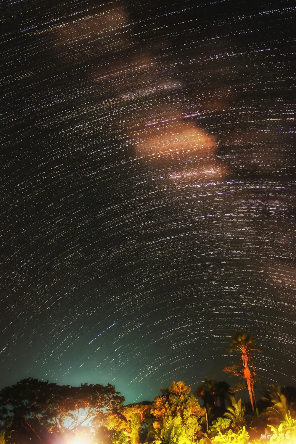 高清摄影 星空 星轨 夜景 自然 摄影 星空轨迹与夜景