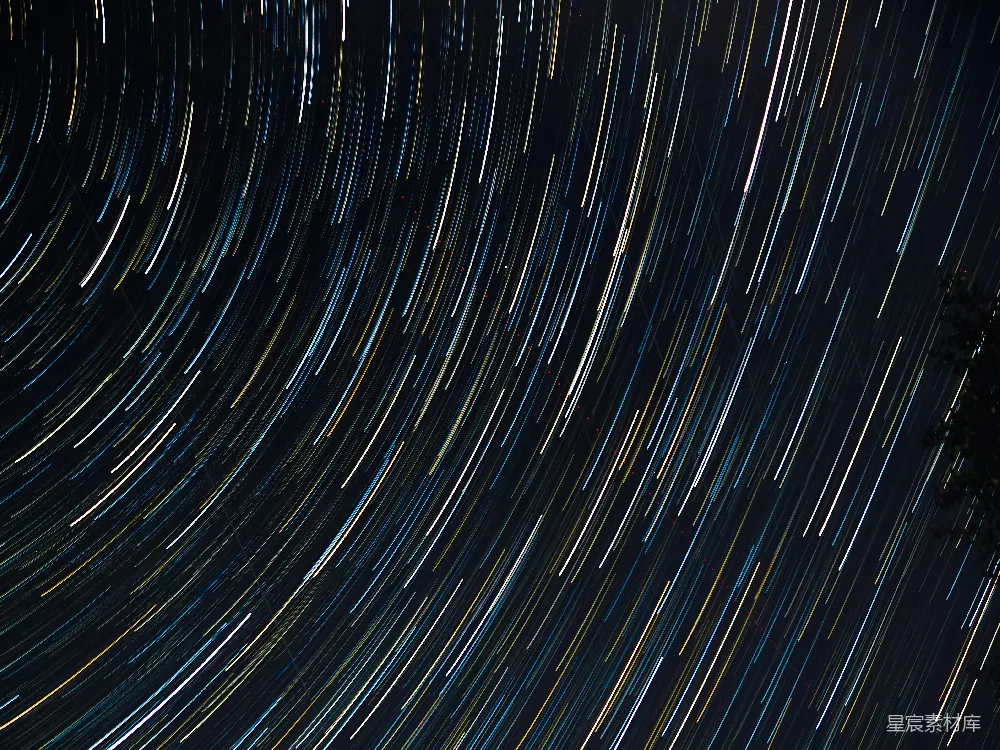 高清摄影 星轨 夜空 天文 自然美 时间流逝 星轨：夜空中的光与影