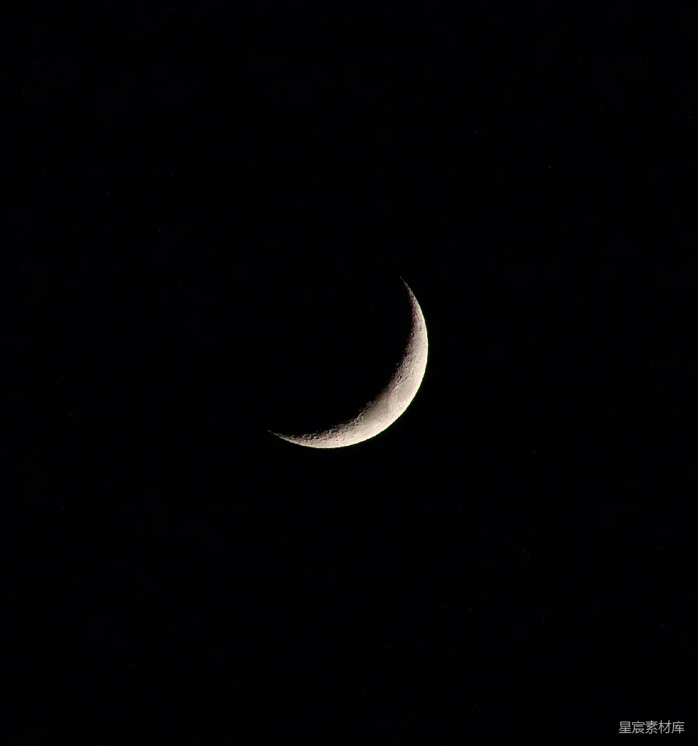 高清摄影 月亮 夜空 宁静 自然 摄影 新月之夜