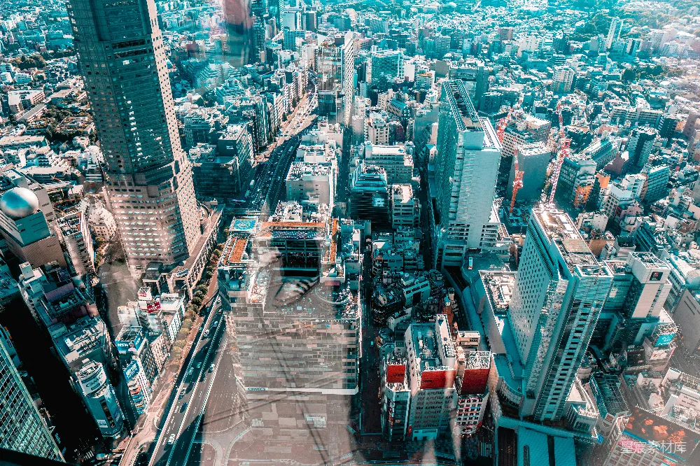 高清摄影 城市 俯瞰 建筑 现代 都市 俯瞰都市：现代化都市的全景