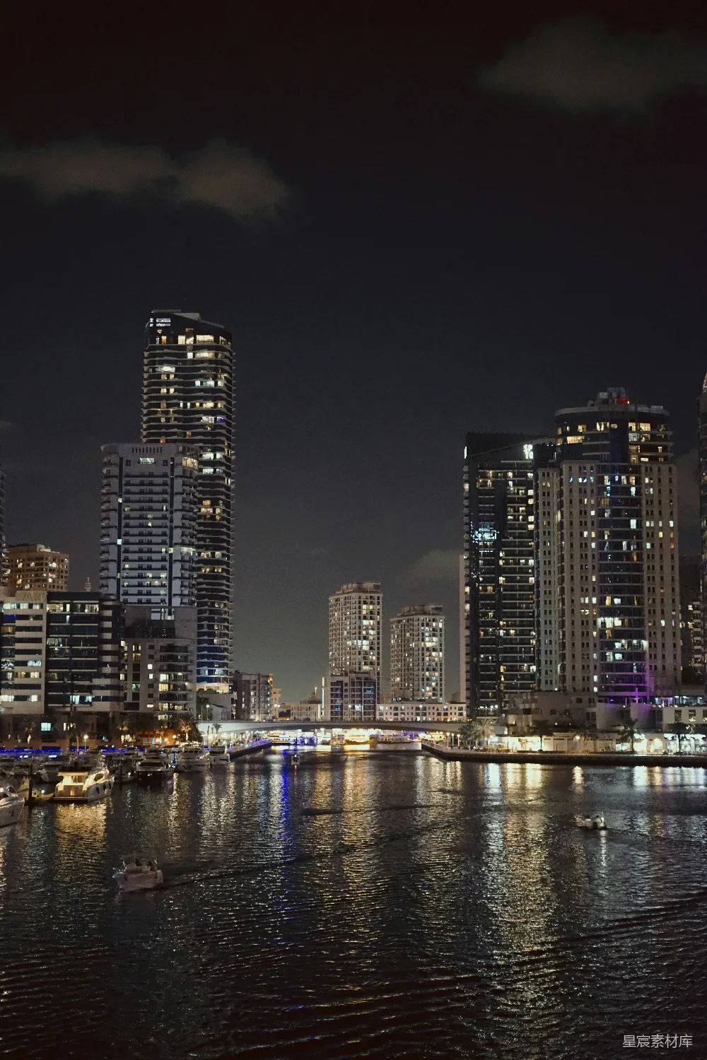 高清摄影 夜景 城市 建筑 水景 都市 夜幕下的都市灯火