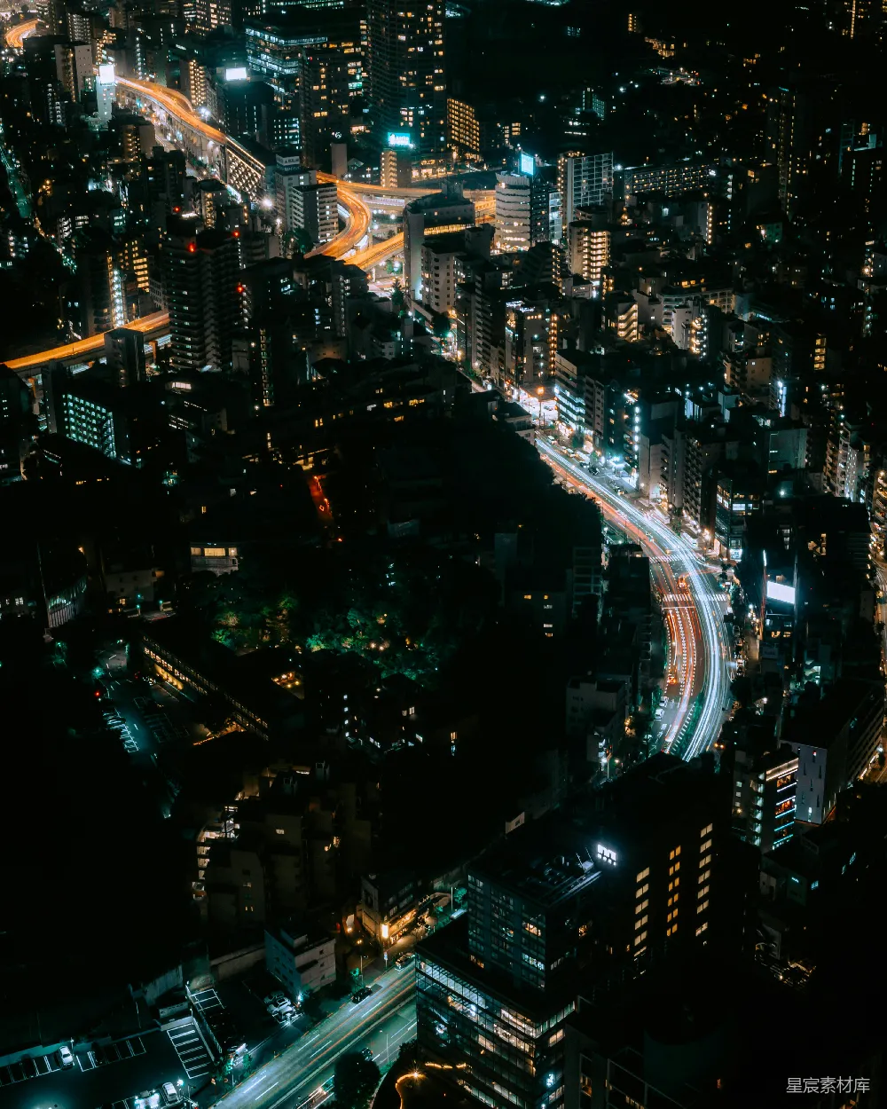 高清摄影 城市 夜景 高楼 交通 繁忙 夜幕下的都市