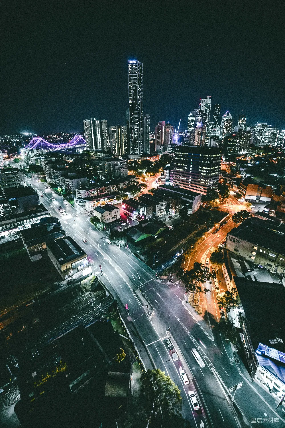 高清摄影 城市夜景 城市天际线 夜景摄影 城市景观 城市灯光 夜幕下的城市全景