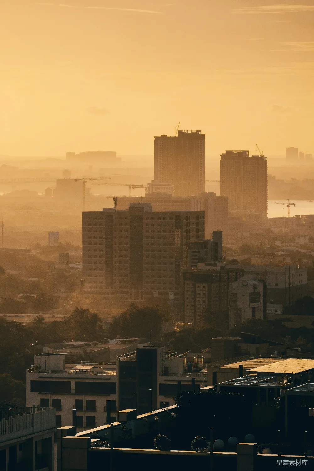 高清摄影 城市 夕阳 建筑 风景 黄昏 夕阳下的城市轮廓