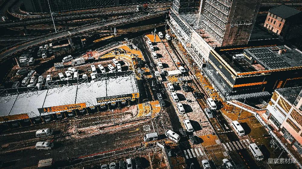 高清摄影 建筑工地 城市景观 工程进展 高空视角 现代都市 城市建筑工地俯瞰图
