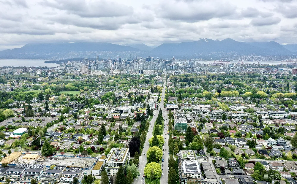 高清摄影 城市景观 自然与建筑 城市规划 加拿大 宜居城市 加拿大温哥华市郊俯瞰图