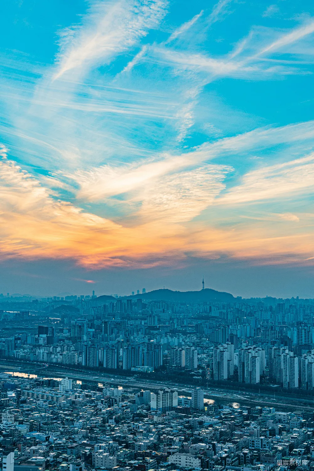高清摄影 城市 日落 建筑 自然风光 都市 日落时分的城市全景