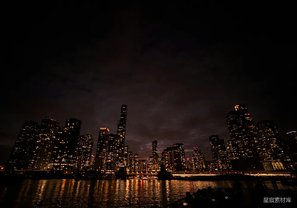 高清摄影 城市 夜景 建筑 都市 景观 夜幕下的城市剪影