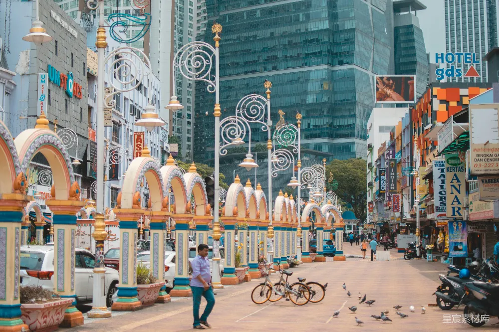 高清摄影 吉隆坡 唐人街 节日装饰 街头场景 城市风光 吉隆坡唐人街的节日装饰