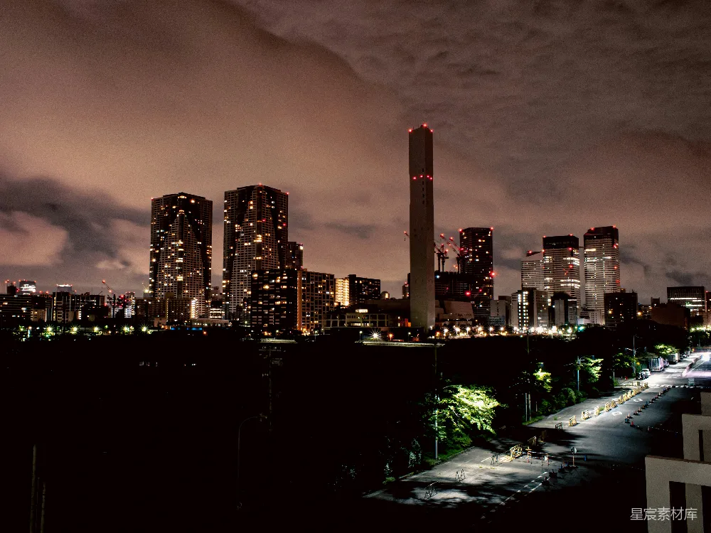 高清摄影 城市 夜景 高楼 建筑 都市 都市夜景：灯火璀璨的高楼