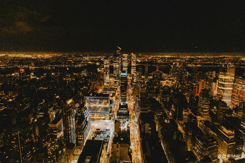 高清摄影 纽约 夜景 城市风光 都市夜景 建筑 夜幕下的纽约天际线