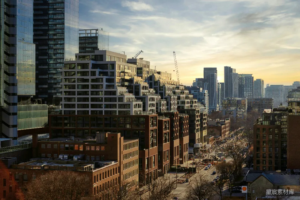 高清摄影 城市 日落 建筑 现代 都市 城市日落建筑全景