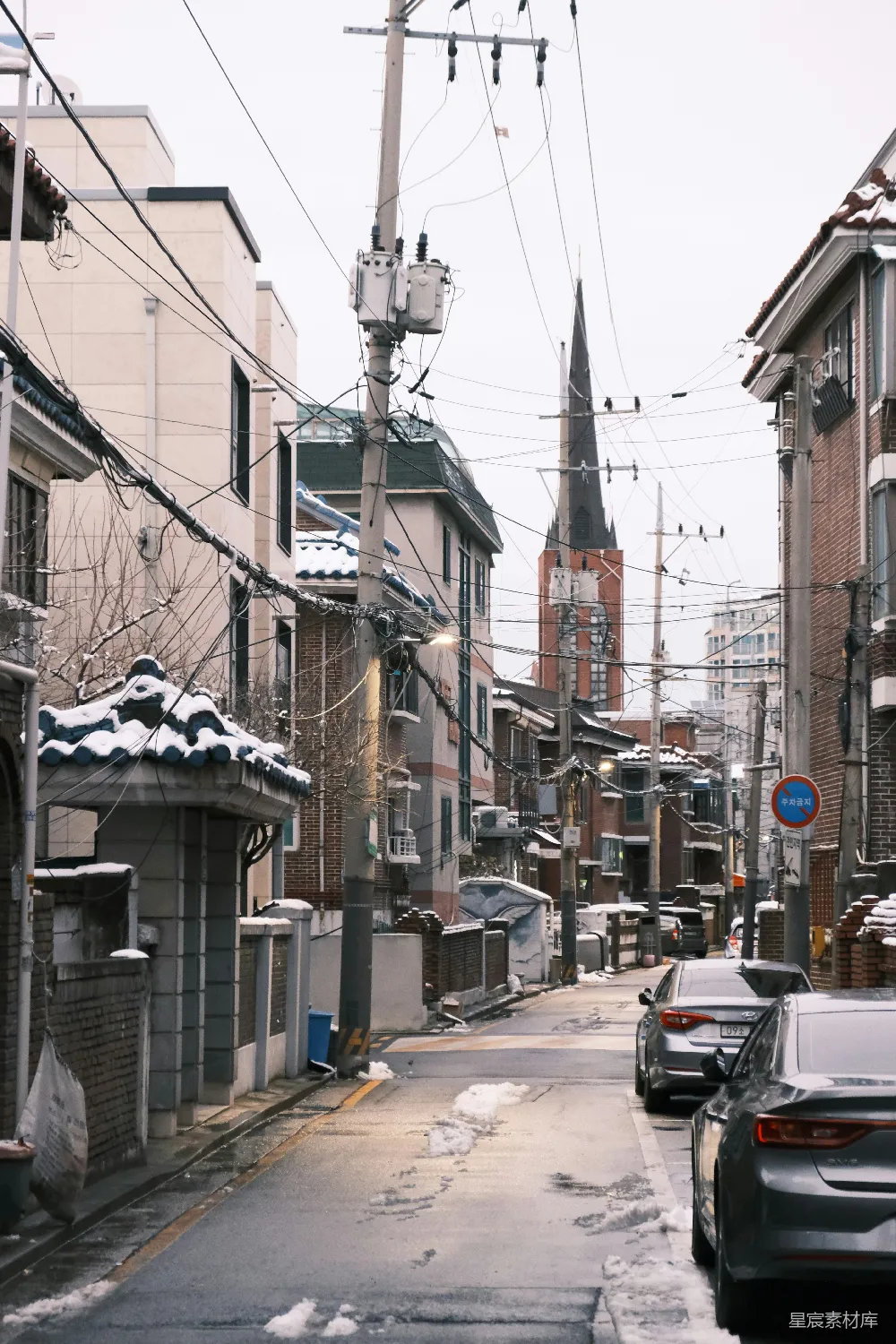高清摄影 城市 冬景 教堂 老旧街道 日常生活 冬日的街道角落
