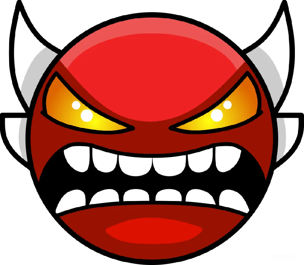 元素素材 愤怒的恶魔面具