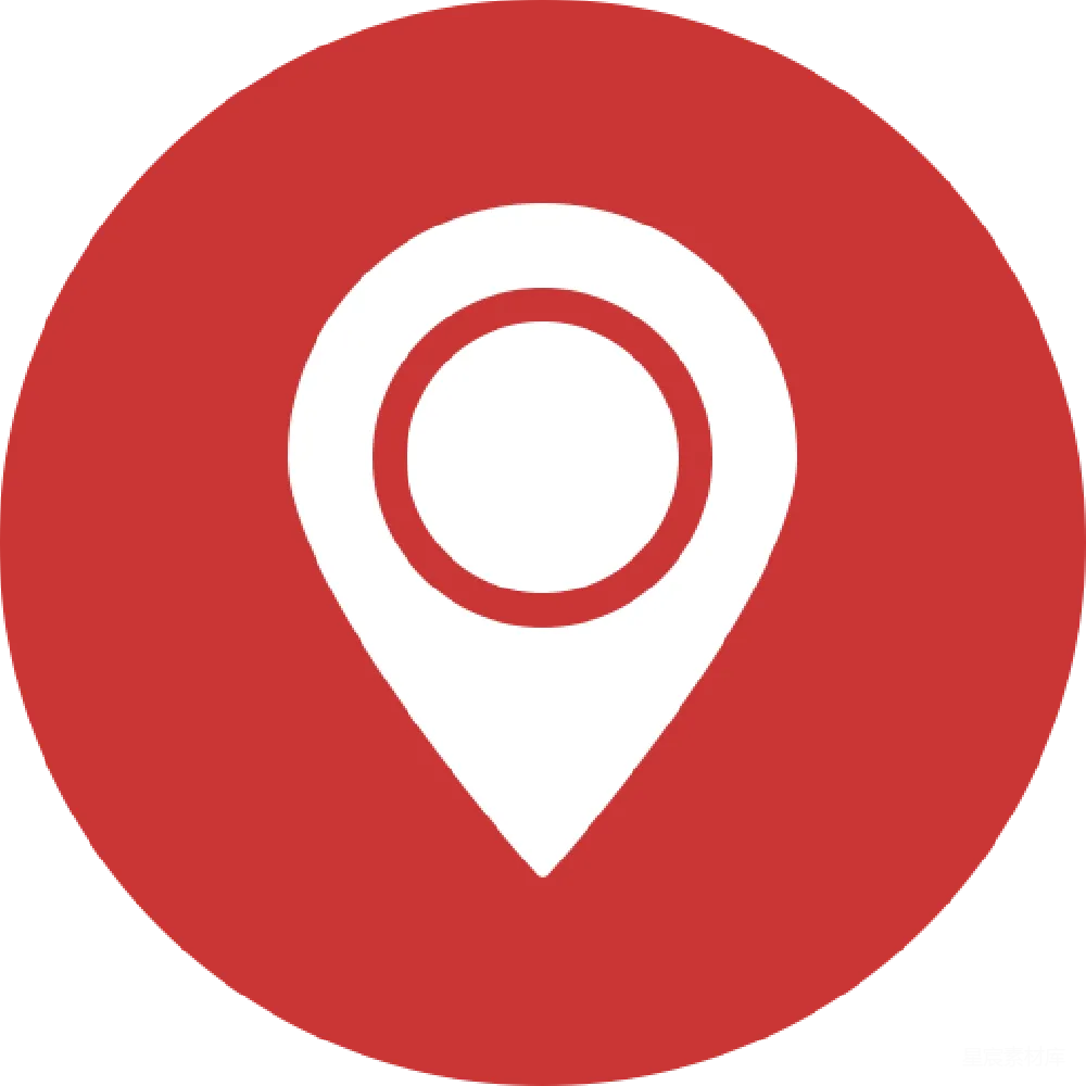 元素素材 定位 地图 图标 红色圆形定位图标