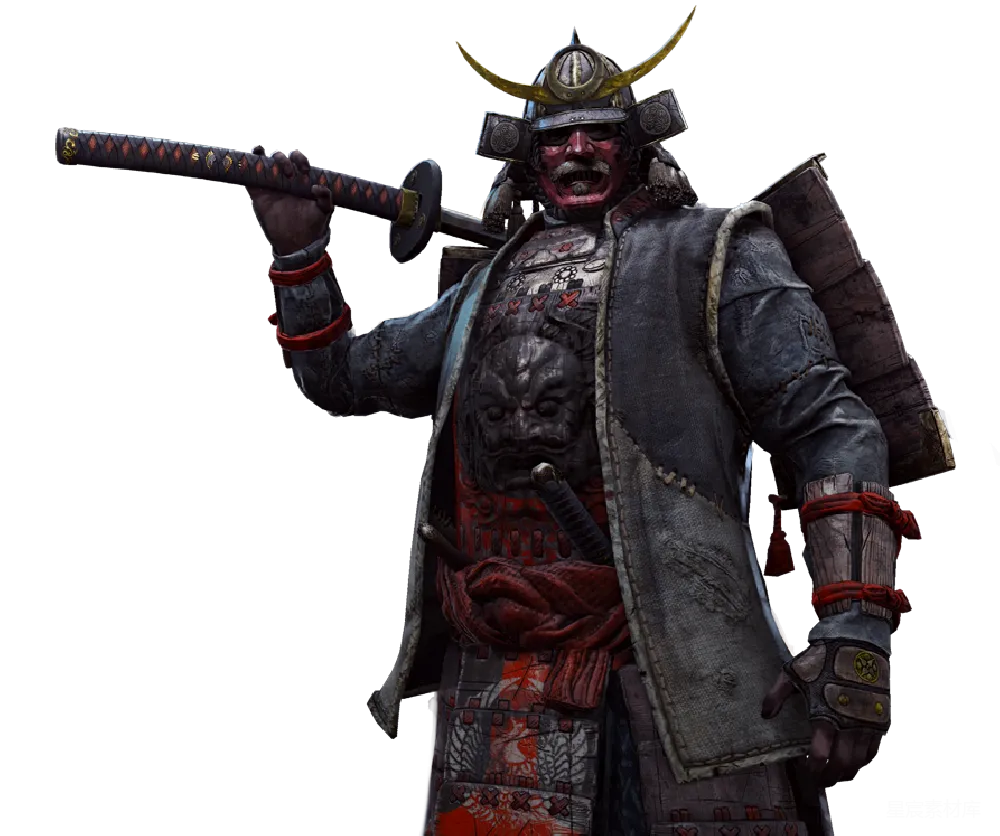 元素素材 武士 战士 传统服饰 身穿传统武士服的战士