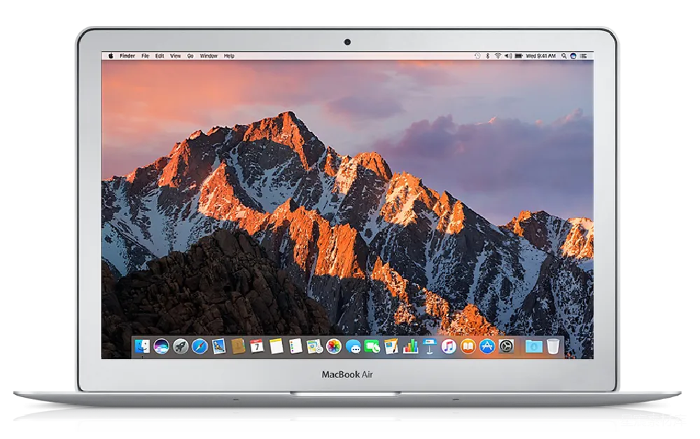 元素素材 MacBook Air 自然风景 电脑界面 MacBook Air 屏幕截图：雪山风景