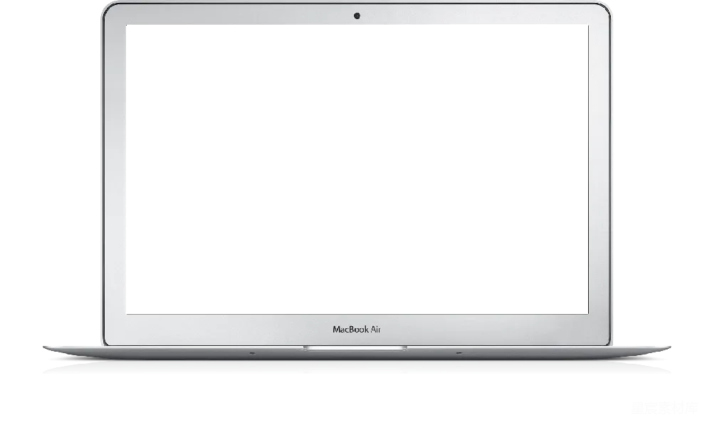 元素素材 简洁的银色MacBook Air笔记本电脑