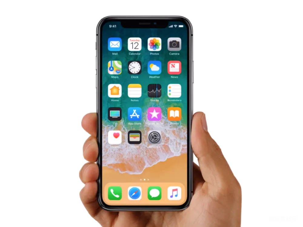 元素素材 科技 手机 iOS 手持iPhone X展示