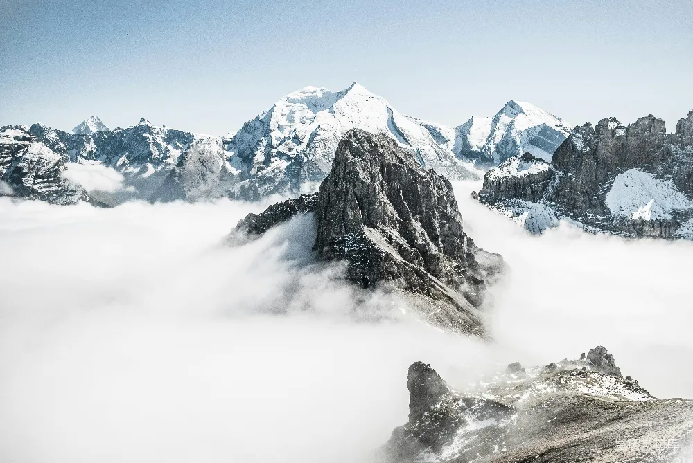 高清摄影 山岳群峰的风景照片