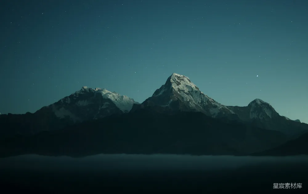 高清摄影 壁纸 自然 旅行 夜晚山影的照片