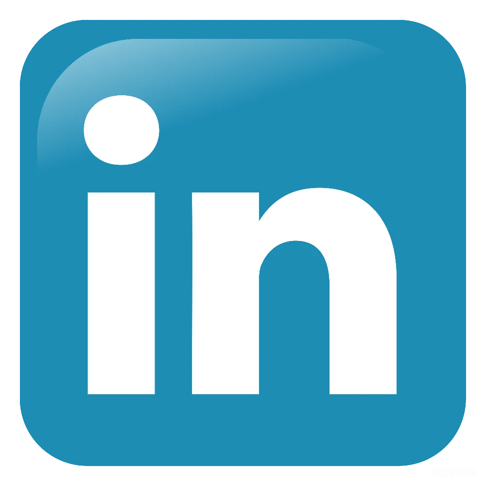 元素素材 社交媒体 简洁风格 专业网络 LinkedIn图标