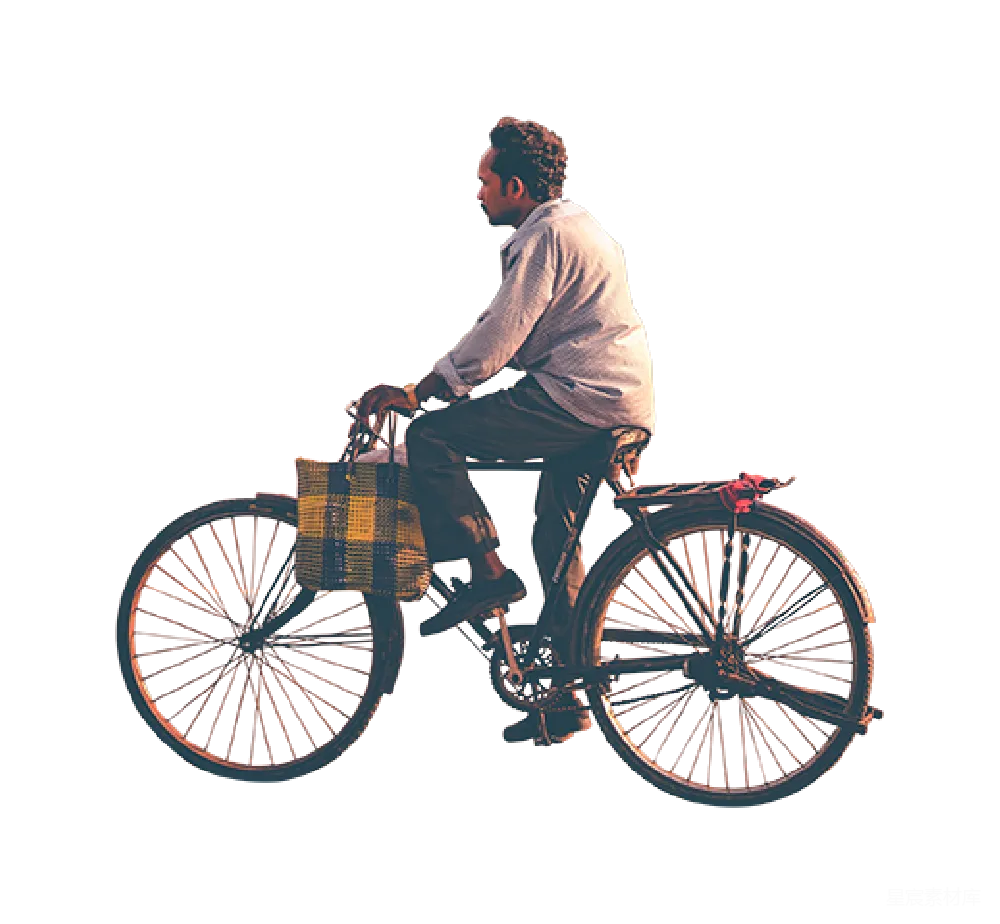 元素素材 骑自行车