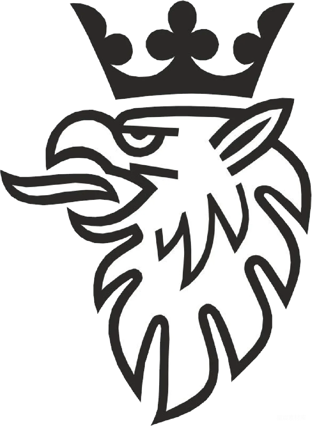 元素素材 皇冠上的狼头图案