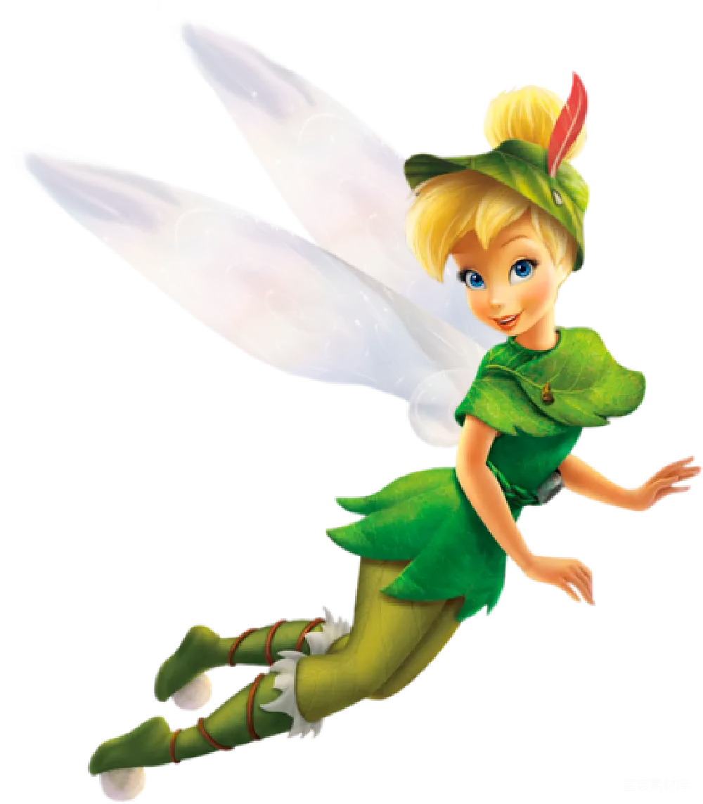 元素素材 卡通人物 梦幻风格 儿童插画 精灵小仙子Tinkerbell