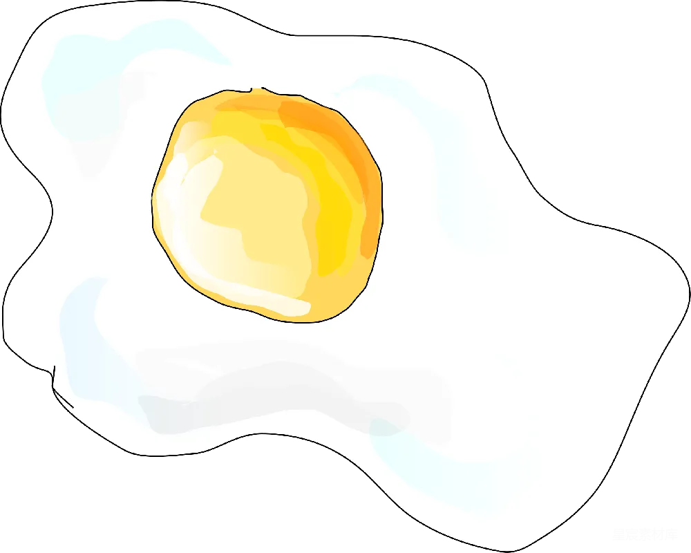 元素素材 早餐 卡通 食物 煎蛋的卡通插画