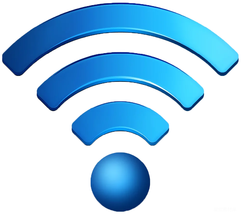元素素材 Wi-Fi 图标 网络 蓝色Wi-Fi信号图标