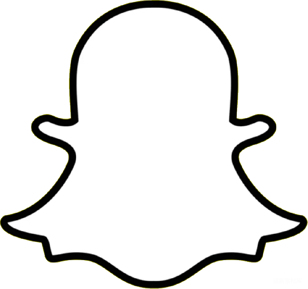 元素素材 社交媒体 标志 简洁风格 Snapchat Ghost Logo