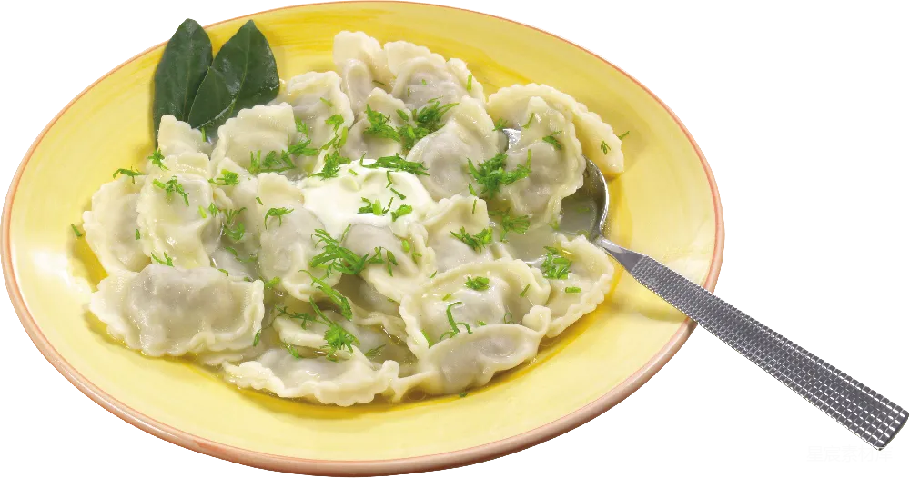 元素素材 奶油汤中的饺子