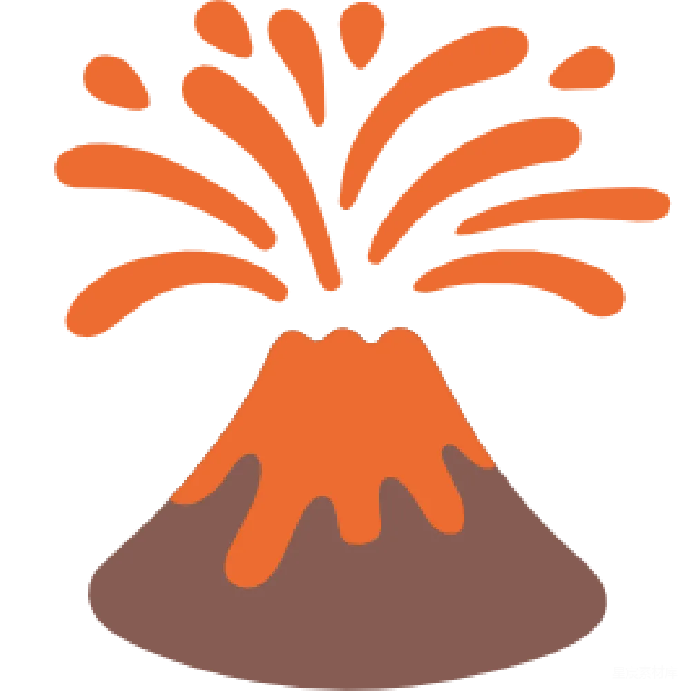 元素素材 插图 火山 自然现象 火山爆发插图