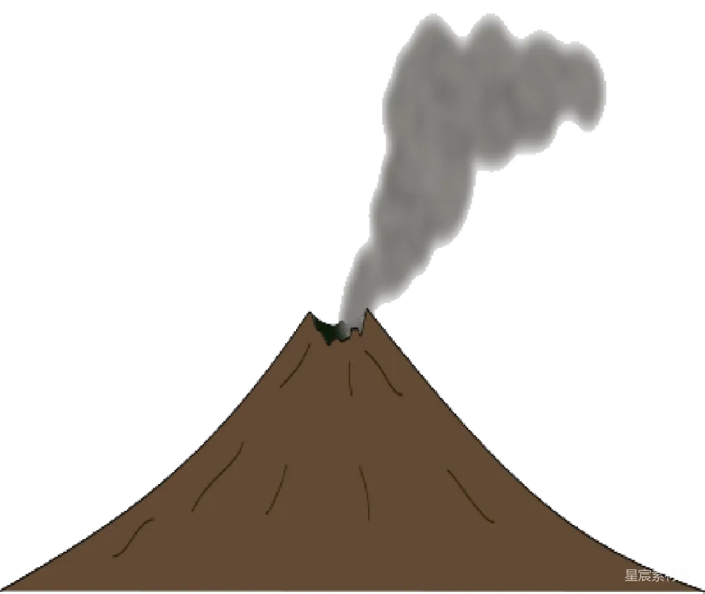 元素素材 火山
