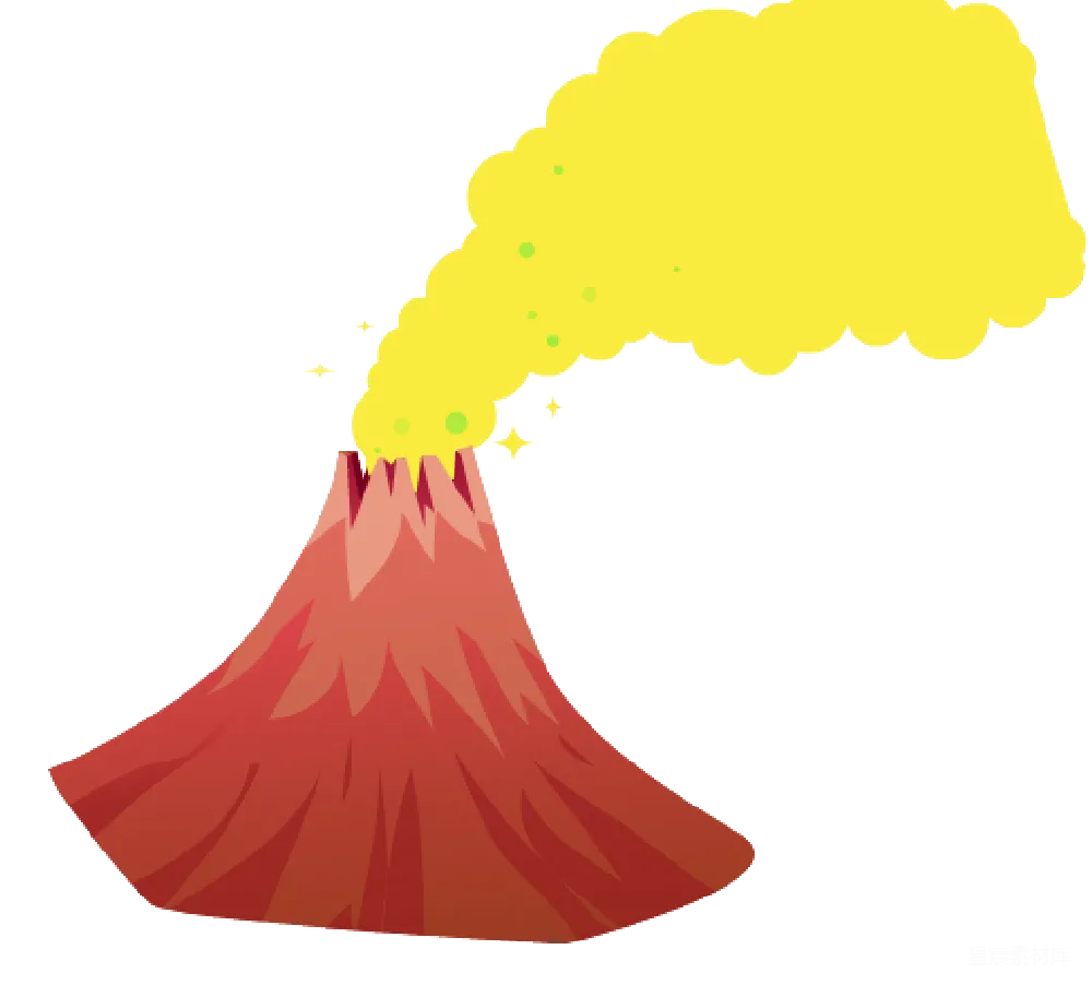 元素素材 元素 火山