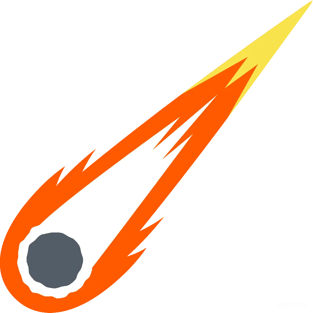 元素素材 流星 卡通 动态效果 流星插画