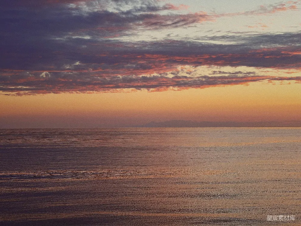 高清摄影 大水面的一抹夕阳
