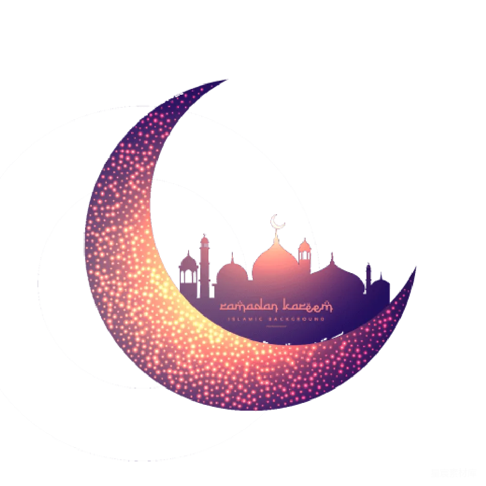 元素素材 Ramadan Kareem Moon Design