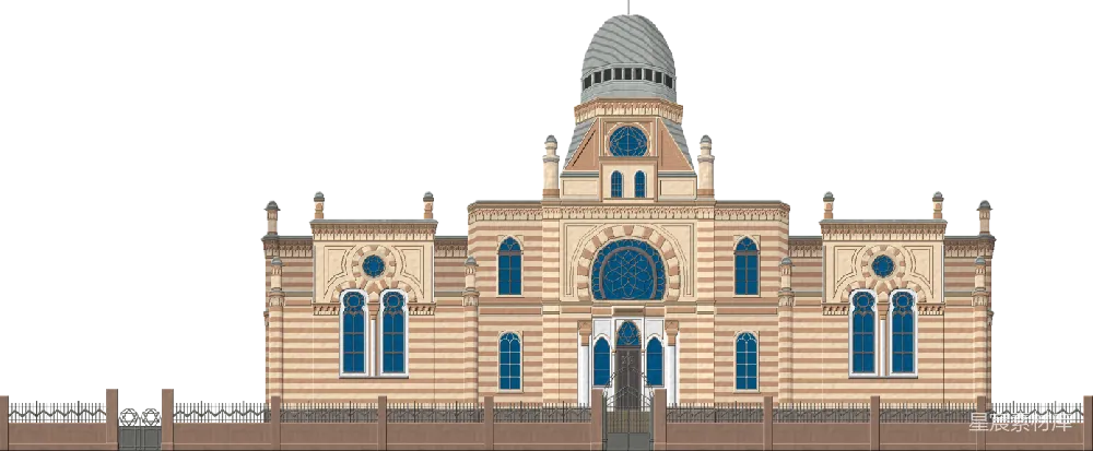元素素材 建筑 古典风格 城市规划 古典建筑的侧视图